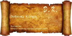 Dobray Kinga névjegykártya